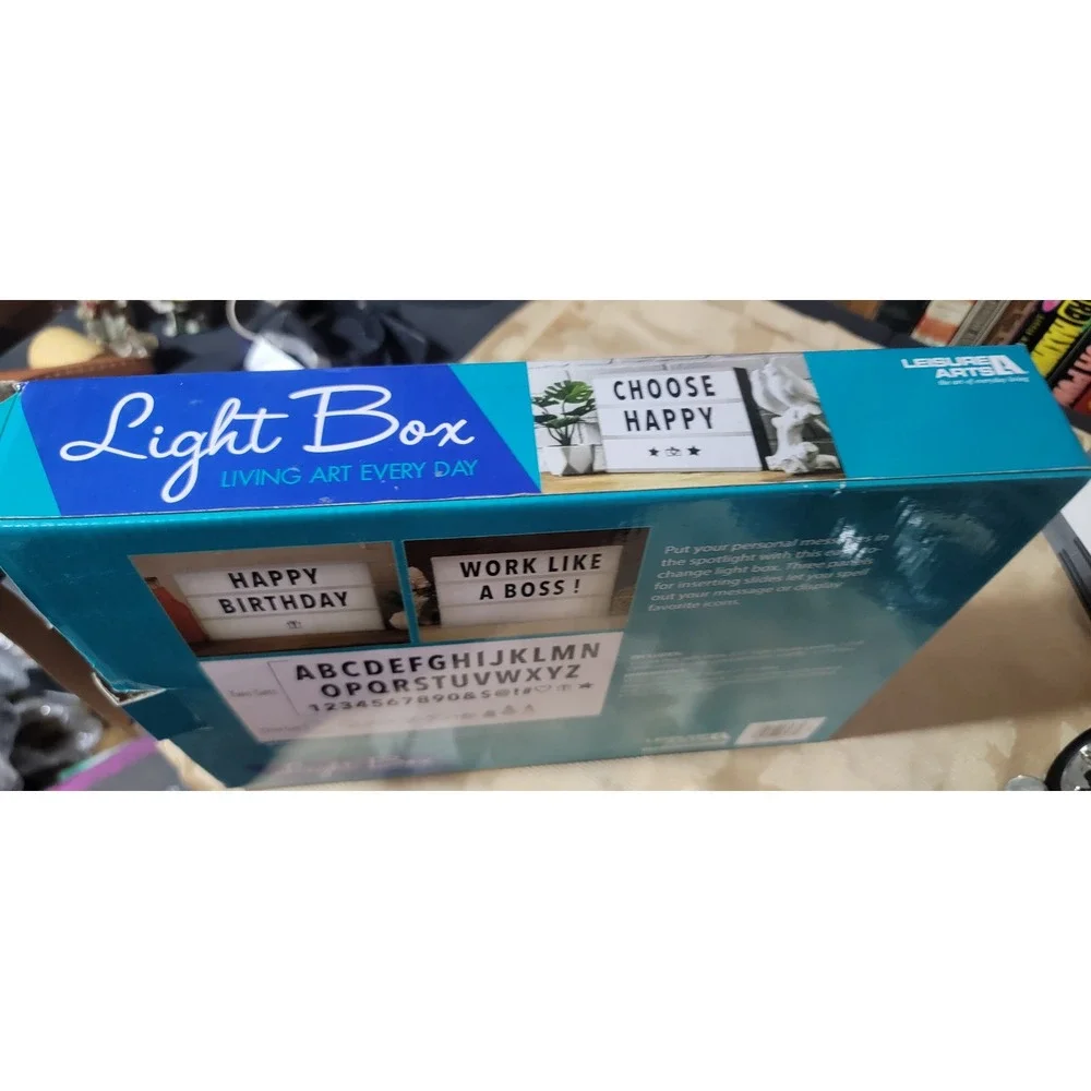 Mini Marquee Leisure Arts Light Box LED USB 96 Slides Alphabet #s Symbols